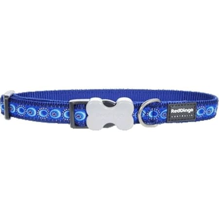 Red Dingo Red Dingo DC-CO-DB-ME Dog Collar Design Cosmos Dark Blue; Medium DC-CO-DB-ME
